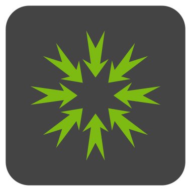 Basınç oklar düz kare vektör simgesi