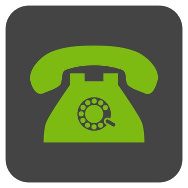 Nabız telefon düz kare vektör simgesi