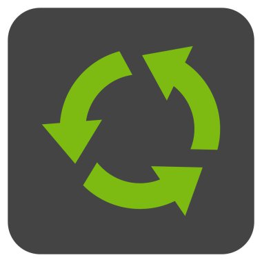 Geri dönüşüm düz kare vektör simgesi