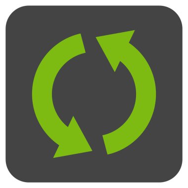 Geri dönüşüm düz kare vektör simgesi