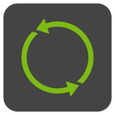 Geri dönüşüm düz kare vektör simgesi