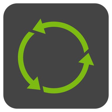 Geri dönüşüm düz kare vektör simgesi