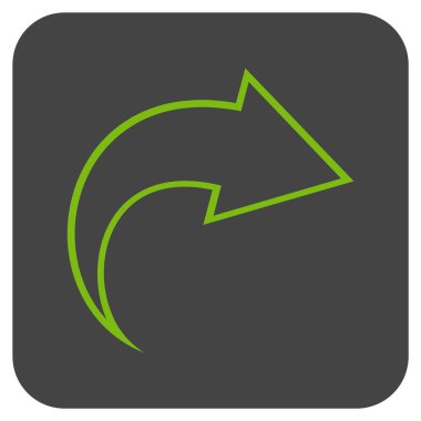 Düz kare vektör simge Yinele