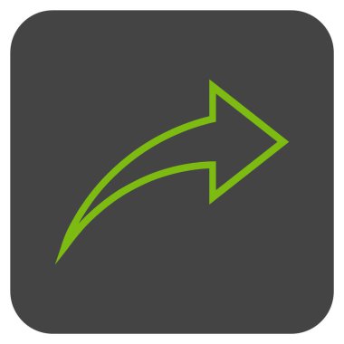 Düz kare vektör simge Yinele