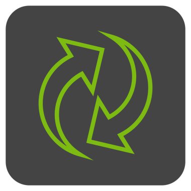 Oklar düz kare vektör simge Yenile