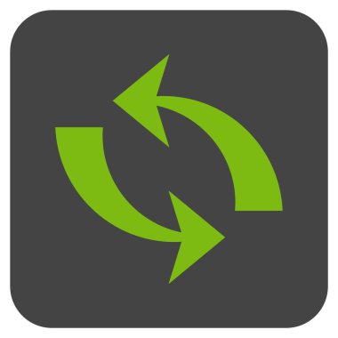 Düz kare vektör simge Yenile