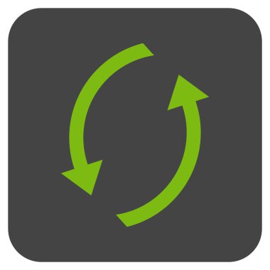 Düz kare vektör simge Yenile