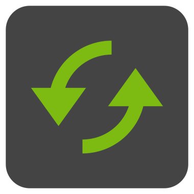 Düz kare vektör simge Yenile