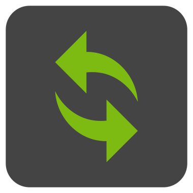 Düz kare vektör simge Yenile