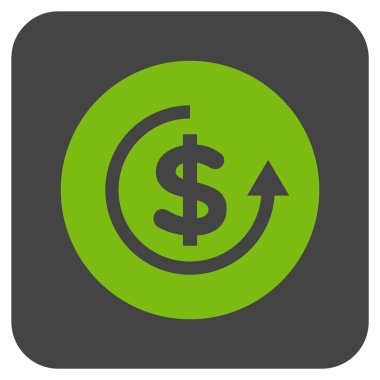 Düz kare vektör simge iade