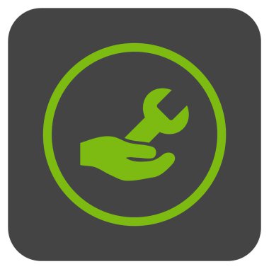 Vektör simge Onarım Servisi düz kare