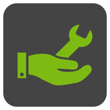 Vektör simge Onarım Servisi düz kare