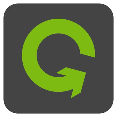 Saatin tersi yönde düz kare vektör simge döndürmek