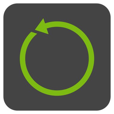 Saatin tersi yönde düz kare vektör simge döndürmek