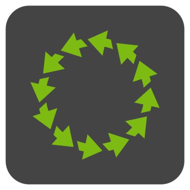 Saatin tersi yönde düz kare vektör simge döndürmek