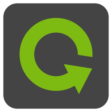 Saatin tersi yönde düz kare vektör simge döndürmek