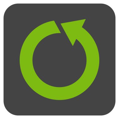 Saatin tersi yönde düz kare vektör simge döndürmek