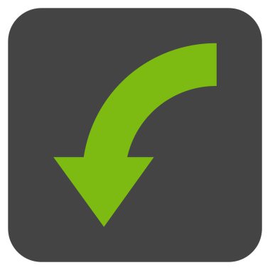 Düz kare vektör simgesi Döndür