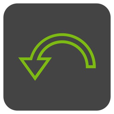 Sol düz kare vektör simge döndürmek