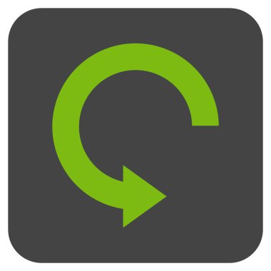 Sağa döndür düz kare vektör simgesi