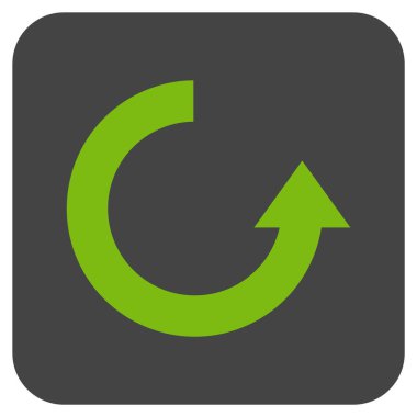 Düz kare vektör simge Döndür