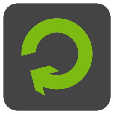 Düz kare vektör simge döndürmek