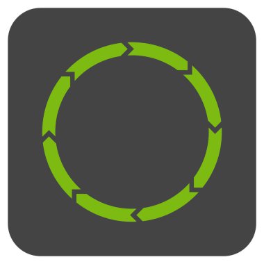 Döndürme düz kare vektör simgesi