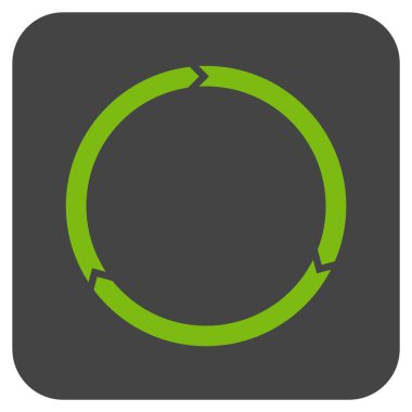 Döndürme düz kare vektör simgesi