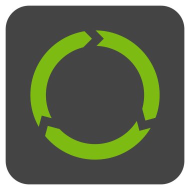 Döndürme düz kare vektör simgesi