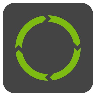 Döndürme düz kare vektör simgesi