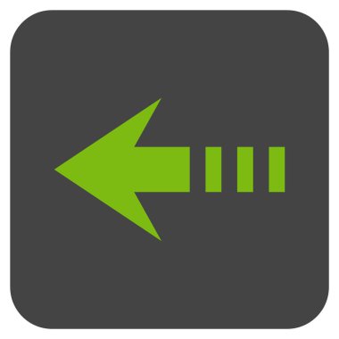 Vektör simge sol düz kare göndermek