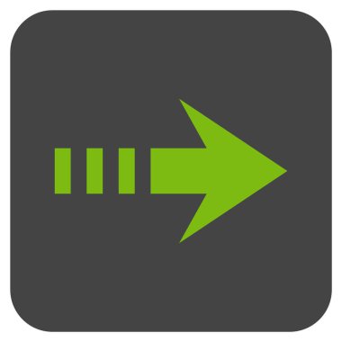 Vektör simgesi doğru düz kare göndermek