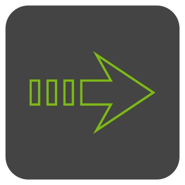 Vektör simgesi doğru düz kare göndermek