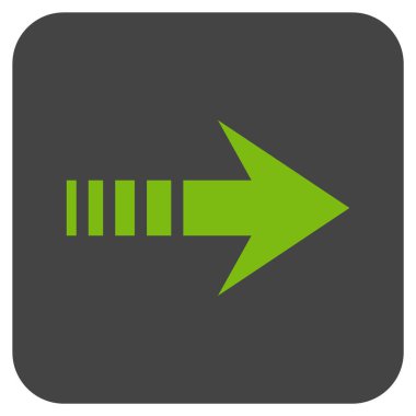 Vektör simgesi doğru düz kare göndermek