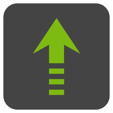 Düz kare vektör simge gönder