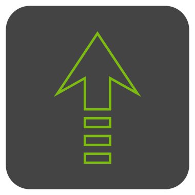 Düz kare vektör simge gönder