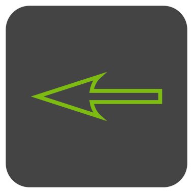 Keskin ok düz yaptı vektör simgesi kare