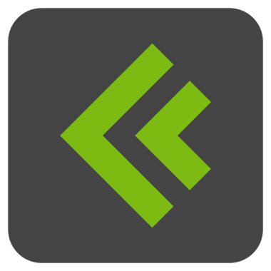 Sol düz kare vektör simge vardiya