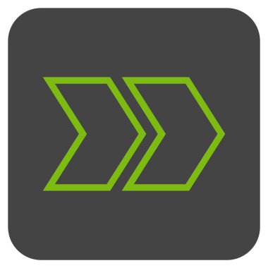 ÜST KRKT değil düz vektör simgesi kare