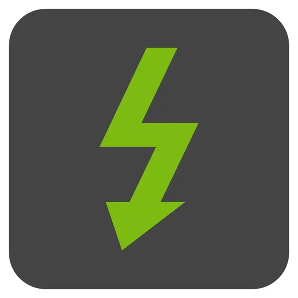 Hoogspanning Platte vierkante Vector Icon — Stockvector