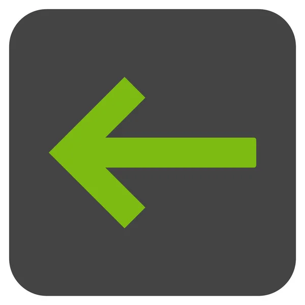 Pijl-links plat vierkant Vector Icon — Stockvector