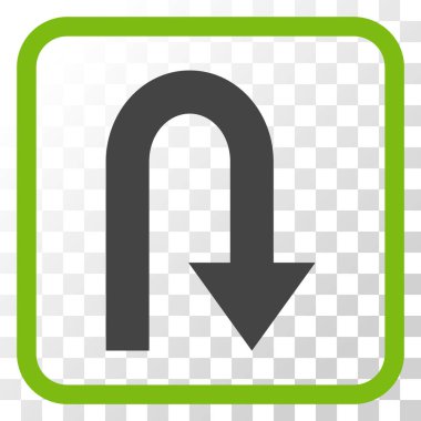 Geri vektör simge bir çerçevede açmak