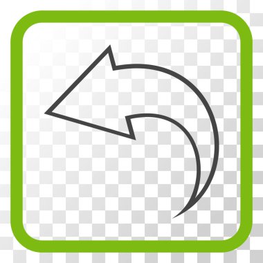 Vektör simgesi bir çerçeve içinde geri al