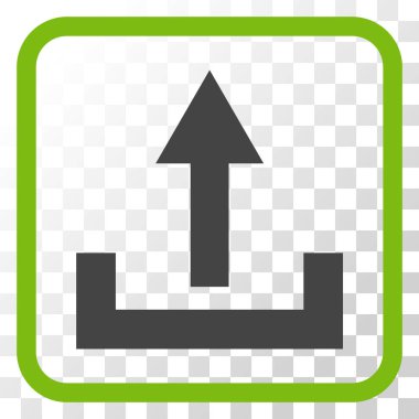 Vektör simgesi bir çerçeve içinde upload