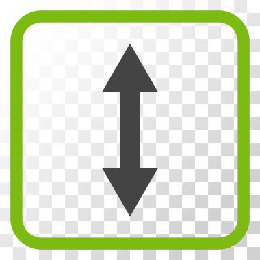 Dikey Çevir vektör simgesi bir çerçeve içinde