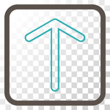 Vektör simgesi bir çerçeve içinde yukarı ok