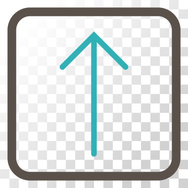 Vektör simgesi bir çerçeve içinde yukarı ok