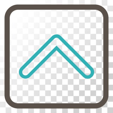 Vektör simgesi bir çerçeve içinde yukarı ok ucu