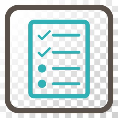 Denetim listesi sayfa vektör simgesi bir çerçeve içinde