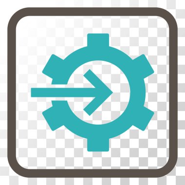 COG Tümleştirme vektör simgesi bir çerçeve içinde